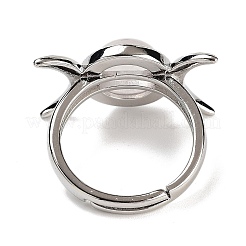 Anelli regolabili in quarzo rosa naturale&nbsp;RJEW-K271-01P-08
