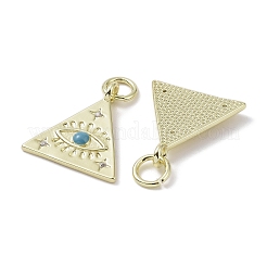 Pendentifs avec zircon cubiques à micro-pavés en laiton&nbsp;KK-L209-061G-01