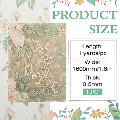 Blumenmuster Polyester Spitzenstoff&nbsp;DIY-WH0888-204B