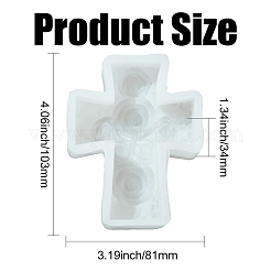 Moule en silicone pour bougie en forme de rose avec croix (3D)&nbsp;ST-CJ0043-068