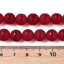 Mattierte natürliche weiße Jadeperlenstränge&nbsp;G-T138-10mm-209B