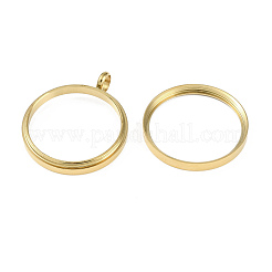 Ionenplattierung (IP) 304 Edelstahl Medaillon Anhänger&nbsp;STAS-S132-16G-04