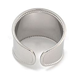 Bague ouverte en acier inoxydable 304 pour femme&nbsp;RJEW-U014-16P