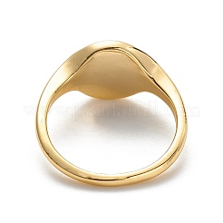 Siegelring aus Messing für Damen&nbsp;RJEW-E058-01G-03