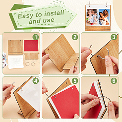 3 Zoll rechteckiger Holzeinband für Sammelalbum&nbsp;DIY-WH0349-306A