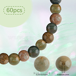 60 Stück natürliche indische Achatperlen&nbsp;G-SC0003-61
