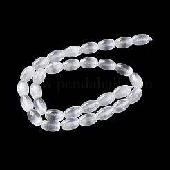Fili di perline di selenite naturale color macaron&nbsp;G-B102-A01-09