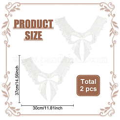 Cuello de encaje floral con lazo&nbsp;DIY-WH0656-28