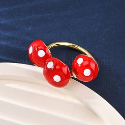 Offene Manschettenringe aus Messing und Emaille für Damen&nbsp;RJEW-U057-23G-03
