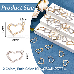 40 colgante de rhinestone de aleación de 2 colores&nbsp;FIND-FH0010-63