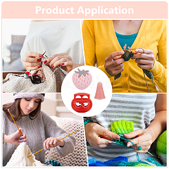 20 stücke 5 arten erdbeere synthetische gummi stricken nadel punkt protektoren&nbsp;FIND-GA0008-11