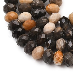 Natürliche schwarze Achat Perlen Stränge&nbsp;G-C259-A38-5x8mm