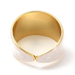 Offene Manschettenringe aus Emaille mit glattem Band&nbsp;RJEW-E069-01G-07
