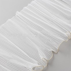 Ruban plissé en polyester avec bord doré&nbsp;OCOR-WH0058-78