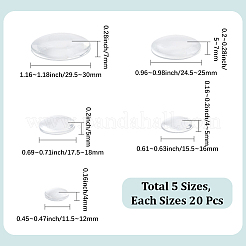 Cabochon in vetro trasparente 100 pz 5 stili&nbsp;GGLA-BBC0001-04
