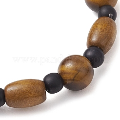 Bracelets extensibles en œil de tigre naturel rond de 10mm&nbsp;BJEW-JB10690