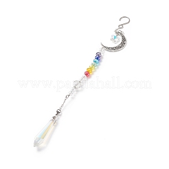 Décorations de pendentif de lune en alliage&nbsp;HJEW-JM00790