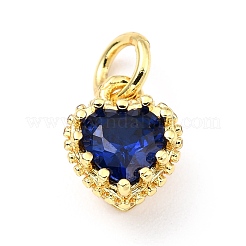 Colgantes de circonita cúbica de color mezclado con micro pavé de latón&nbsp;ZIRC-D120-02G-06