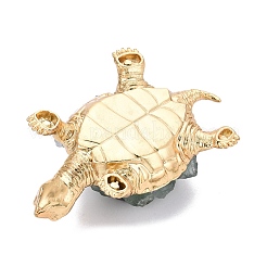 Figurines de tortues en amas de fluorite naturelle et alliage de zinc&nbsp;G-Q615-01C