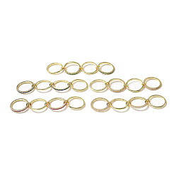 Micro ottone spianare anelli zirconi&nbsp;RJEW-P166-11G