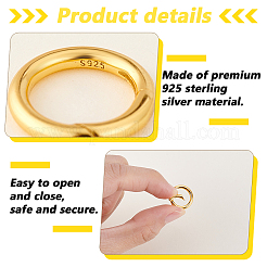 1 Stück: 925 Spring Gate-Ringe aus Sterlingsilber&nbsp;STER-GA0001-36