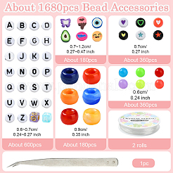 DIY-Sets zur Schmuckherstellung für Armbänder aus Acryl- und Polymer-Tonperlen&nbsp;DIY-YW0010-79