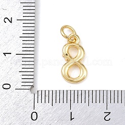 Latón micro pavimenta claro cubic zirconia encantos&nbsp;KK-P339-27G-08
