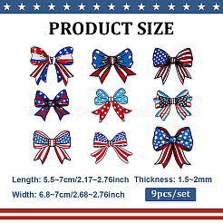 9 pieza de accesorios de adorno para coser con bordado de poliéster&nbsp;PATC-WH0008-257