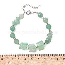 Bracelets en perles d'aventurine verte naturelle pour femmes&nbsp;BJEW-TA00713-03