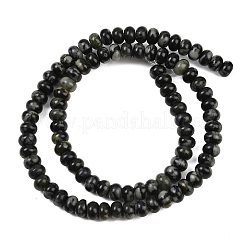 Stränge aus natürlichen schwarzen Jaspisperlen&nbsp;G-L647-D06-4x6mm