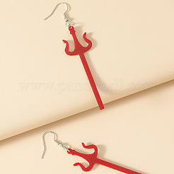 Boucles d'oreilles pendantes en acrylique Trishula&nbsp;FS-WG1653B-01