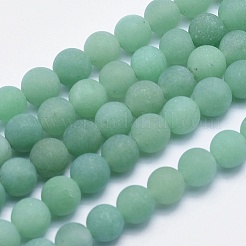 Chapelets de perles en aventurine vert naturel&nbsp;X-G-G748-08-8mm
