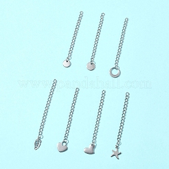 7 Stück 7 Stile 304 Edelstahl Kettenverlängerung&nbsp;STAS-FS0001-49P