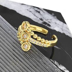 Anneaux de manchette en laiton micro pave zircone cubique&nbsp;RJEW-M029-02G