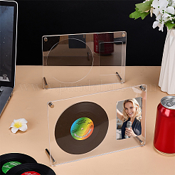 2 Stück Desktop-Aufbewahrungsregal aus Acryl für Schallplatten&nbsp;ODIS-FG0002-11