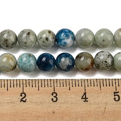 Natürlicher blauer Azurit in Calcitperlensträngen&nbsp;G-NH0003-F01-01