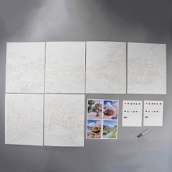 Aquarell-Malset mit Blumenmotiv&nbsp;AJEW-WH20130-205A
