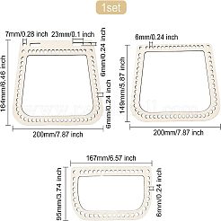 Fonds de panier en bois&nbsp;DIY-WH0184-21