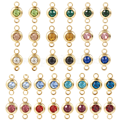 34 Stück 17 Farben 304 Edelstahl Strass-Anschluss-Charms&nbsp;STAS-TA0002-24