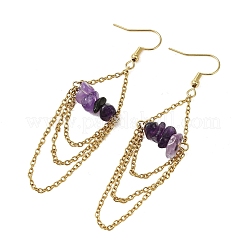 Natürlichen Amethyst Ohrringe&nbsp;EJEW-JE07287-01
