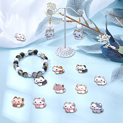 32 pièces 8 styles pendentifs en émail en alliage de zinc&nbsp;ENAM-BM0001-24