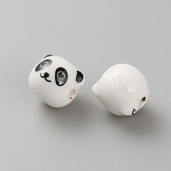 Perles en porcelaine manuelles&nbsp;PORC-WH0014-04A