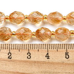 Stränge aus erhitzten natürlichen Citrinperlen&nbsp;G-N342-44