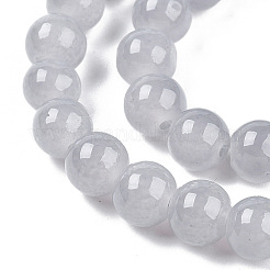 Hilos de cuentas redondas de vidrio imitación jade con pintura para hornear&nbsp;X1-DGLA-Q021-8mm-43