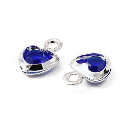 Breloques en verre en laiton coeur&nbsp;KK-S385-01S-05