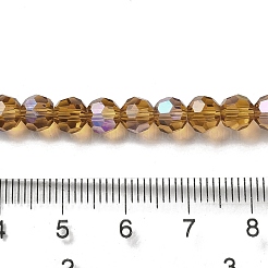 Chapelets de perles en verre transparent électrolytique&nbsp;EGLA-A035-T6mm-L04