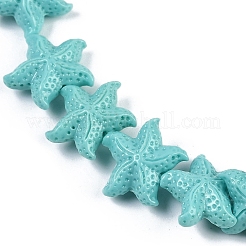 Fili di perline intagliate tinte in corallo sintetico&nbsp;CORA-K009-06B-05