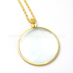 Colliers pendentif loupe&nbsp;NJEW-WH0010-04G
