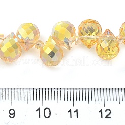 Chapelets de perles en verre électroplaqué&nbsp;EGLA-D030-17J