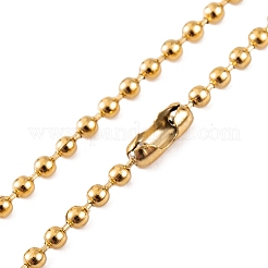 Ionenplattierung (IP) 304 Edelstahl Kugelkette Halsketten für Frauen&nbsp;NJEW-G135-01E-G